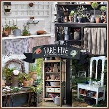 Repurpose an old china cabinet into a peppy potting bench with paint, tile, and a few there are many holiday gift ideas waiting for you right outside your door in the garden! Take 5 Vintage Cottage Chic Upcycled Potting Benches For Your Garden The Cottage Market