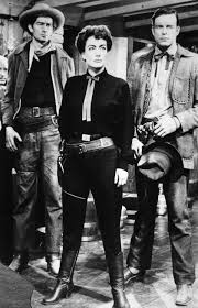 Joan Crawford In Johnny Guitar 1954 Black And White Costume Joan Crawford Black And White