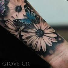 Black And White Daisy Flower Tattoo Image Result For Black And White Daisy Butterfly Tattoos Sleevetattoos White Flower Tattoos Tattoos Butterfly Tattoo