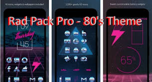 The 1980's.the chrome and neon pink icons are xxxhdpi which means they're super rad. Rad Pack Pro 80 S Theme Mod Apk For Android Free Download