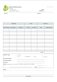 Free Medical Invoice Template Medical Forms Invoice Template Bill Template Receipt Template