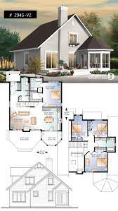 Panoramic Cottage With Screened Porch Cottage Openplan Panoramic Porch Screened Plans D Etage Cottage Plan Maison Architecte Maison Sims