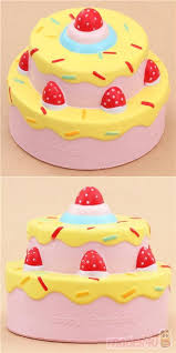 Vlampo Lindo Squishy Kawaii Tarta Torta Cumpleaa Os Cobertura Amarilla Cake Squishy Happy Birthday Cakes Cake