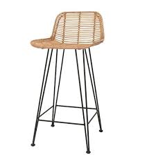 hk living barkruk rotan licht naturel 42x47x89cm lefliving be barkruk meubel ideeen stoelen