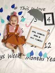 Happy 4 Months Baby Monthlyblanket Monthsary April Babyphotography Baby Photography April Showers Months