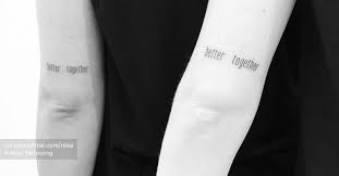 Thanks with lots of loves Better Together Best Friends Lettering Tattoo