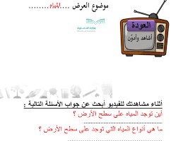 العلوم المتكاملة بوربوينت درس المياه للصف الرابع ملفاتي