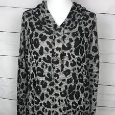 Bellamie Hooded Leopard Print Pullover Sweater