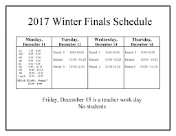 Finals Schedule Fall 2022 New Finals Schedule – El Estoque