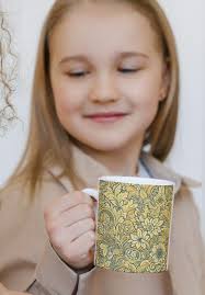 Chinese Mug Oriental Yellow Gift for Her Yellow Chinoiserie Chinese Tea Cup  Asia Design Yellow Ceramic Coffee Mug Gift for Asia Mom Tea Cup