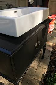 Turning a dresser into a bathroom vanity. How To Turn An Antique Dresser Into A Vanity House Of Hipsters Diy