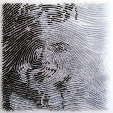 Marilyn Monroe Portrait In Fingerprint Pattern Contemporary Etsy Marilyn Monroe Portrait Art Fingerprint Art