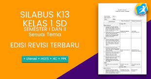 Silabus ini terdiri dari 4 tema yaitu tema 1. Silabus K13 Kelas 1 Sd Revisi Update Terbaru Katulis