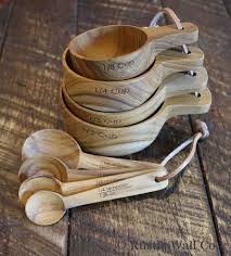 Sustainable Teak Wood Measuring Spoons Measuring Spoons Measuring Cups Spoon Set