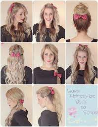 Top 9 Ombre Hairstyles For Back To School Bow Hairstyle Hair Curly Hair Styles