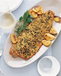 Herb Crusted Salmon With Roasted Lemons Recipe Recipe Herb Crusted Salmon Crusted Salmon Jamie Oliver Healthy Recipes