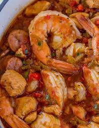 Easy Jambalaya Made With Chicken Shrimp And Andouille Sausage In Under 45 Minutes Served Over Rice Jambalaya Recipe Easy Jambalaya Recipe Homemade Jambalaya