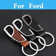 Leather Car Remote Key Holder Case Cover Key Chain For Ford Fusion Gt Ka Kuga Maverick Mondeo St Mustang Taur Volkswagen Polo Leather Key Case Leather Keychain