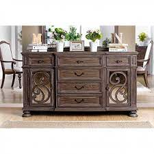 The color/stain is matte and neutral, and it's just the perfect amount of rustic to fit either coastal or boho decor. Cm3150sv Arcadia Collection Rustic Natural Tone Finish Wood Dining Sideboard Server Buffet Table