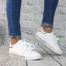 Postaw na damskie modele adidas! Tenisowki Damskie Z Cyrkoniami Zlote Trampki Rufina