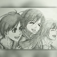 I didn't cry.but i found itv really unexpected to see armin dying, i felt bad for him and ofr eren, since armin is eren's best friend. Eren Mikasa And Armin By Jay7521 On Deviantart