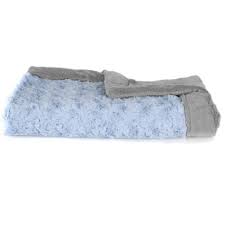 Saranoni Light Blue Swirl Gray Receiving Blanket