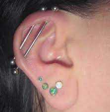 Double Industrial Piercing Healing Industrial Piercing Piercing Ear Piercings
