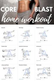 Core Blast Home Workout At Home Workouts Ab Workout At Home Fun Workouts
