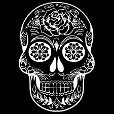 Tatouage tête de mort mexicaine sur le dos. Sticker Tete De Mort Mexicaine 30x21 Cm Blanc Tdm007 Achat Vente Stickers Cdiscount