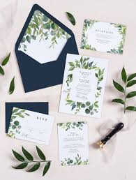 This Gorgeous Eucalyptus Green And Dusty Blue Wedding Invitation Set Fea Eucalyptus Wedding Invitation Greenery Wedding Invitations Country Wedding Invitations