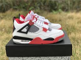 Mens Air Jordan 4 Retro Fire Red White Varsity Red Black For Sale 5 In 2020 Red Nike Air Jordans Jordan Shoes Girls