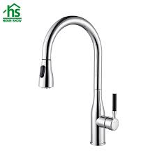 Plastic kitchen sink tap, long neck type. Silicone Tube Pull Out Faucet