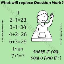 Math riddles or puzzles are more important for all kids and teens. Brain Teaser Picture Puzzle For Adults With Answer Logic Puzzles Brain Teasers Picture Puzzles Brain Teasers Funny Brain Teasers