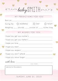 Baby Predictions Wishes Baby Shower Custom Printable Etsy Baby Prediction Business Template Wishes For You