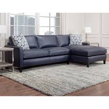 Https Www Costco Com Griffith Top Grain Leather Sectional 2c Navy Blue Product 1003411 Leather Sofa Living Room Leather Couches Living Room Blue Leather Sofa