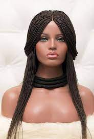 Closure Microbraids Wig Braids Braid Wig With Lace Parting Braided Wig Hair Wig Braids For Black Women Braided Hairstyles For Black Women Braided Hairstyles