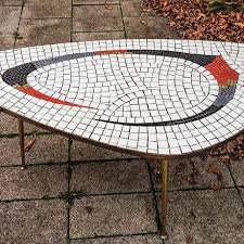 Black coffee table with mosaic top 375 designs stained glass tile. Italian Mosaic Coffee Table Schlicht Designmobel