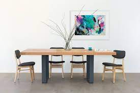 This Dining Table Is Our Most Popular Design Using A Mix Of 65mm Thick Recycled Hardwood And Featuring A Metal Or Timber Box Leg Dining Table Furniture Table