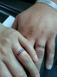Ring Tattoos 16 Wedding Date Tattoos Wedding Band Tattoo Tattoo Wedding Rings