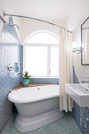 In terms of color schemes, mediterranean bathrooms often feature bright and sunny colors, including oranges, yellows and reds. 75 Beautiful Small Mediterranean Bathroom Pictures Ideas July 2021 Houzz