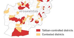 It includes country boundaries, major cities, major mountains in shaded relief, ocean depth in blue color gradient, along with many other features. More Than 14 Years After U S Invasion The Taliban Control Large Parts Of Afghanistan The New York Times