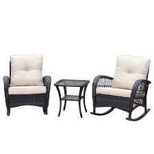 kaeden rocking conversation 3 piece seating group set with cushions outdoor furniture chairs wicker patio furniture sets patio furniture deals