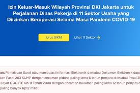 Mohon kiranya untuk dapat dimaklumi. Begini Cara Mendapatkan Surat Izin Keluar Masuk Jakarta Halaman All Kompas Com