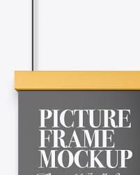 Download Glossy Picture Frame Mockup In Stationery Mockups On Yellow Images Object Mockups PSD Mockup Templates