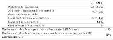 4 din 27 aprilie 2020, astfel: Sif Muntenia Propune AcÈ›ionarilor DouÄƒ Variante De Repartizare A Profitului Aferent Anului 2018 Financial Market