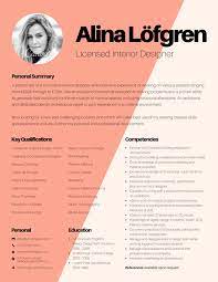Resume Templates Interior Design Resume Resume Design Interior Design Resume Template