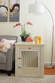 New Age Pet Ecoflex Single Door Furniture Style Dog Crate End Table Antique White 35 Inch Chewy Com Crate End Tables Furniture Style Dog Crate Dog Crate End Table