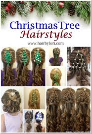 Accessorized hairstyles for christmas party. Unicornhatparty Kids Diys By Truebluemeandyou Diy 7 Christmas Tree Hairstyles From Hair By Lori