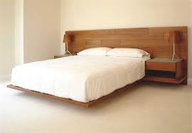 Bedroom Cool Floating Platform Bed In White Feat Wooden Bed Frames And Headboard Plus Si Bed Frame And Headboard Bedroom Furniture Design Build A Platform Bed