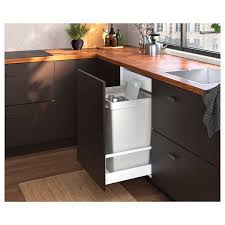 Ikea trash pull out cabinet. Hallbar Bin With Lid Light Gray Lower Outer Measure Depth 11 7 8 Ikea